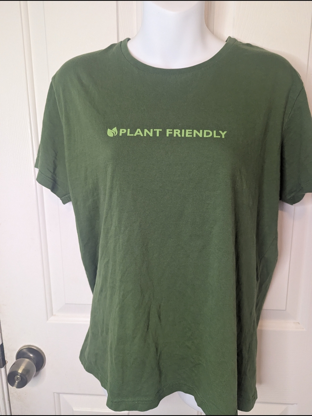 Denim & Flower Mens Shirt Green Plant Friendly Cotton T-Shirt Small